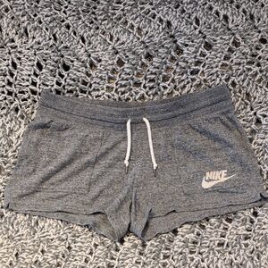 305 - Nike Womens Gray Drawstring Shorts Athletic Lounge
